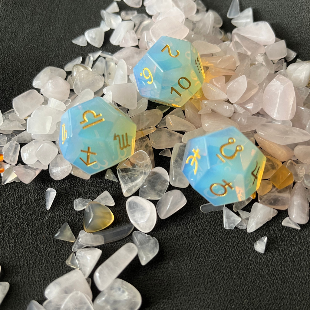 Opal Astrology Dice Set