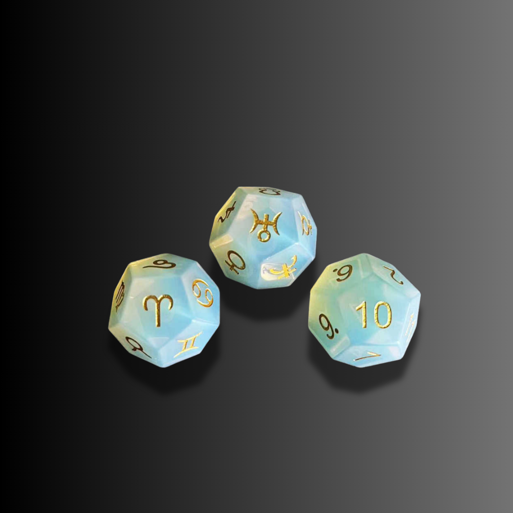 Opal Astrology Dice Set